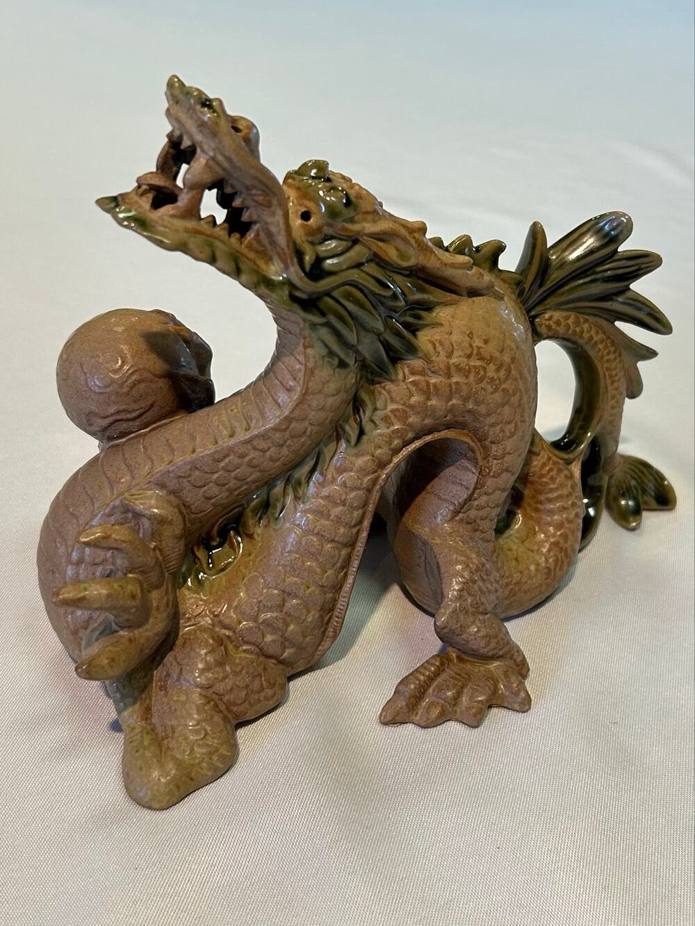 Vintage Andrea by Sadek Japanese Mid Century Ceramic Dragon Figurine Statue